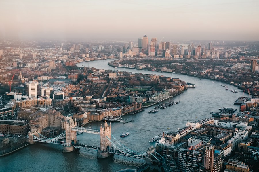 London skyline and Westminster